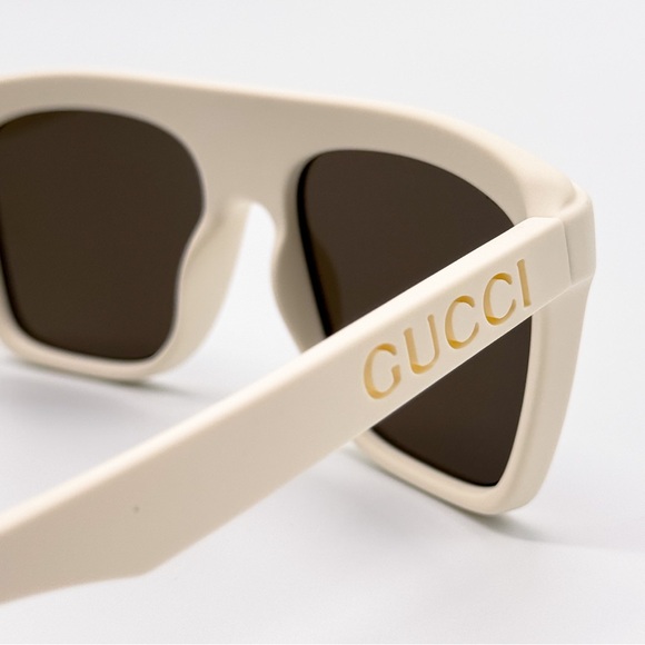 NEW GUCCI GG1570S 003 SQUARE BEIGE BROWN UNISEX SUNGLASSES GUCCI - Picture 7 of 10